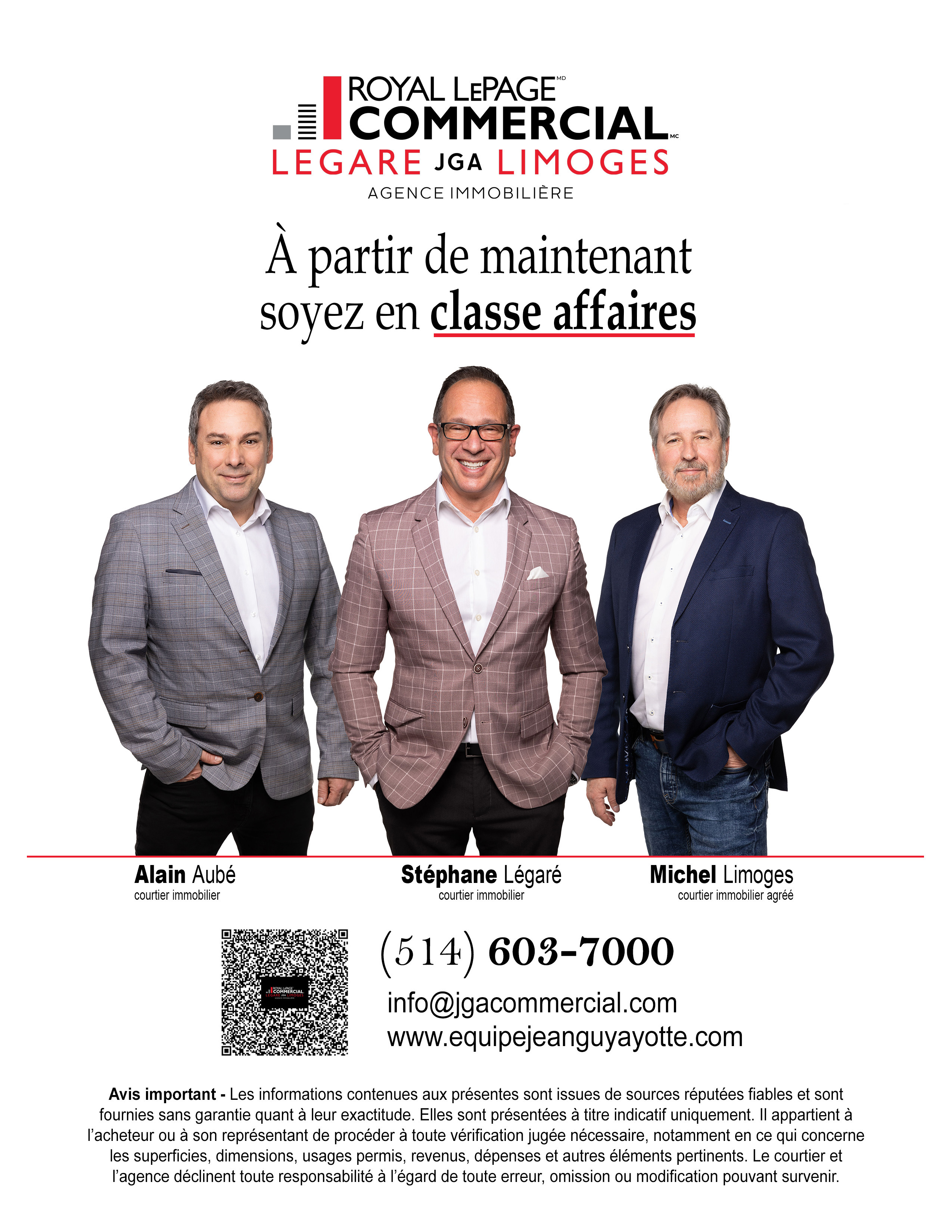 Classe affaires — Royal LePage Commercial Légaré JGA Limoges
